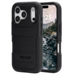 Pelican Voyager iPhone 17 Pro Case - Compatible with MagSafe - Black | Rugged Phone Case with 24ft Military-Grade Drop Protection - Heavy Duty Phone Cover with Belt Clip Holster for iPhone 17 Pro