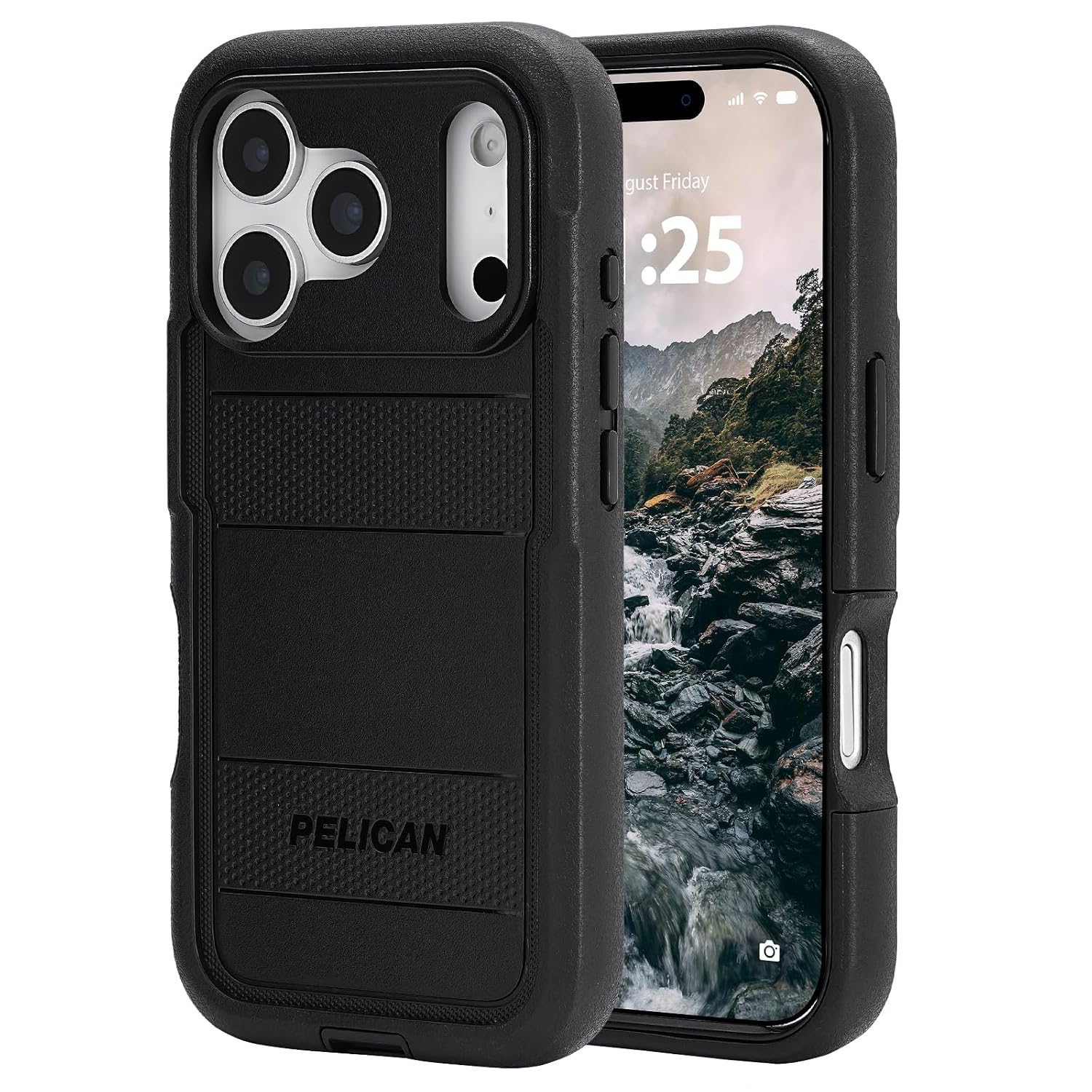 81KSI0Vey2L._SL1500_.jpg Pelican Voyager iPhone 17 Pro Case - Compatible with MagSafe - Black | Rugged Phone Case with 24ft Military-Grade Drop Protection - Heavy Duty Phone Cover with Belt Clip Holster for iPhone 17 Pro - Image 1