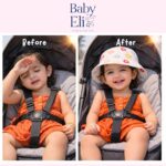 Baby Eli Premium Cotton Summer Bucket Hat – Breathable Wide Brim Sun Cap for Infants & Toddlers (6-24 Months), Soft Sun Protection Beach Hat for Boys & Girls White - Image 7