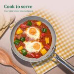 Ember Cookware Arcilla Ceramic Frying Pan 24 cm | 5-Year Warranty | 75% Less -Oil Usage | Lightweight, Non-Toxic Non-Stick Ceramic Frypan | Steel Handle- Induction & Oven Compatible | Terracotta - Image 8
