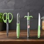 Anjali 4-Piece Kitchen Tool Set – 1 Knife, 1 Peeler, 1 Scissor, 1 Lighter – Ideal for Cooking, Food Prep, Home, and Kitchen Use- Green - Image 3