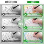 SHNMN Sank Magic Practice Copybook, (4 BOOK +1 PEN + 10 REFILL) Number Tracing Book for Preschoolers with Pen, Magic calligraphy books for kids Reusable Writing Tool - Image 8