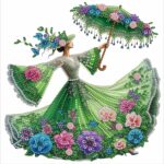 CHEFERYN 5D Diamond Painting Butterfly Kit for Adults & Kids | Rhinestone Crystal Art Painting with Tools | DIY Wall Decoration Frame Craft Kit | Home Decor Gift (30CM X 30CM) (Lady Umbrella)