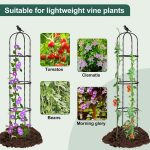 Supvox® Garden Plant Support Cages Stakes - 120CM Plastic Creeper Support Stands - Adjustable & Connectable - Round Moss Sticks for Plants Support - Indoor/Outdoor Suitable for Clematis & Climbers - Image 3