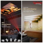 Lifelong Electronics Lightbeam Smart LED Projector | Android 14, 1080P & 4K Ultra HD Support, 4000 Lumens | All OTT Apps (Netflix, Prime, Jio etc.) | Auto Keystone, WiFi/BT, HDMI, Cast, 150” Screen - Image 6