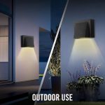 Gesto 5W Waterproof Led Wall Light for Home Decoration – Up Down 1-Way LED Wall Lamp | IP65 Outdoor Fancy Wall Lights for Balcony,Gate,Elevation,Garden,Patio | Decorative Wall Mount Light -Pack of 1 - Image 6