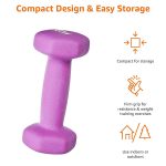 AmazonBasics Neoprene Dumbbell Pair, 2 x 1Kg Violet - Image 3