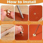 6 PCS D Rings for Bags, Bag Hooks for Handbags, Four U-Shaped Metal Clasps with Two Installation Tools, Durable Bag Hardware Accessories for Purse Strap Replacement and Repair - Image 3