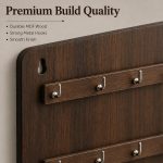 Wooden Key Holder Wall Mounted Hook Hanger | Brown | Premium Wall Hanging Key Organizer | Key Chain Holder for Home, Office, Kitchen, Hostel, Hotel (14 Hook Key Hanger) - Image 6