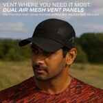 Nivia Aero Unisex Sports Cap, Lightweight Brick Dobby Weave Fabric, Built-in Vent Mesh Zones with Adjustable Strap for Outdoor Sports, Running, Training - Image 3