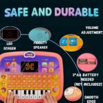 Graphene Learning Education Computer Piano Laptop Toy with Led Screen & Music Computer Tablet for Kids 5 Year Toddlers Baby Laptop Fun Activity Gift Toys 2-6 Years Boy Girl Multicolor - Image 9