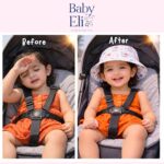 Baby Eli Premium Cotton Summer Bucket Hat – Breathable Wide Brim Sun Cap for Infants & Toddlers (6-24 Months), Soft Sun Protection Beach Hat for Boys & Girls White - Image 6
