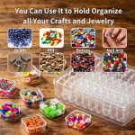 Transparent Plastic Tool Organiser Box with 6 Removable Inner Containers – Clear Hardware Storage Case with Carry Handle | Screw, Bolt, Nut & Small Parts (30PCS TRANSPARENT BEAD STORAGE BOX) - Image 8