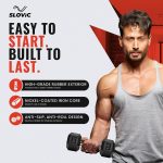 Slovic Dumbbell Set 10 KG (5 KG x 2) | Hexa Dumbbells Set for Home Workout | 5 KG Dumbbells Pair for Exercise | Gym Equipment for Home Workout | Anti Skid Rubber Dumbbell Black - Image 2