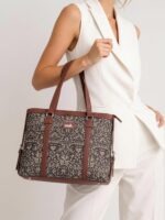 ZOUK Office Bag | Stylish Bags for Office Use | Laptop Bag 15.6 inch | Stylish Tote for Office Use | Purse for Women | Vegan Leather Handbag | Daily & Travel Use | - Image 3