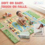 BabyPro 5mm Reversible Baby Playmat, 5 x 4 ft Foldable Mat, Jungle Galaxy | Waterproof, BPA-Free XPE Foam, Non-Toxic Bounce-Back Cushion, XL - Image 4