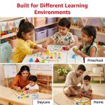Amazon Brand – Jam & Honey Bear Face Montessori Shape Matching Puzzle | Wooden Educational Toy | Color & Shape Learning | Non-Toxic | BIS Approved | 16 Pieces | 3+ Years - Image 7
