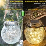 ROSHWEY Solar Lantern, 2 Pack Garden Decor Lights Waterproof Outdoor Lanterns with 30 LED Solar Lights Patio Hanging Lights for Backyard Fence Pathway Porch Decorative, Warm White - Image 5