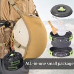 11-Piece Camping Cookware Mess Kit with Gas Stove, Lightweight Nonstick Pot & Pan Set with Spork, Bowls, Sponge & Travel Bag – Compact Outdoor Cooking Gear for Backpacking, Hiking, Scouts - Image 5