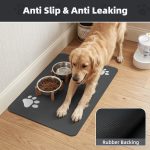 Dog Food Mat for Floor | Waterproof Pet Feeding Mat | Food & Water Bowl Mat for Dogs & Cats | Anti-Slip Rubber Mat for DDG Floor Protector (40 x 60 cm) - Image 7
