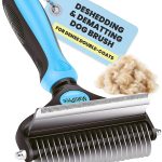 MalsiPree Pet Grooming Brush for Dogs/Cats,2 in 1 Deshedding Tool & Undercoat Rake Dematting Comb for Mats,Reduces Shedding by Up to 95%,Great for Short to Long Hair Small Large Breeds