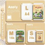 Force24 - Transparent Self-Adhesive Book Cover Film – 30 Sheets (10 Each of 3 Sizes) | Waterproof Sheets for Book Protection Office Use | Easy-to-Apply Book Binding Sheets (30) - Image 6