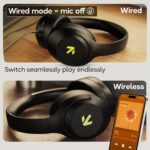 GOBOULT Flex On Ear Bluetooth Headphones with 80H Playtime, 40mm Bass Drivers, Zen™ ENC Mic, Type-C Fast Charging, BT 5.4, AUX, 60ms Low Latency, IPX5, Wireless Headphone(Jet Black) - Image 11
