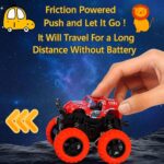 GRAPHENE 4WD Friction Powered Monster Truck Toy Push & Go Off-Road Car for Kids Amazing 360° Stunts All-Terrain Grip Vibrant Colors for Boys Girls Birthday Christmas Fun Play - Image 4