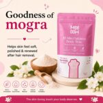 4 in 1 Mogra Full Body Wax Powder Tan Removal Hair Removal Skin Brigtening Full Body Polishing Waxing Powder For Women 10 Min Body Hair Removal Wax Powder Made For Sensetive Skin 80g (Body Wax) - Image 4