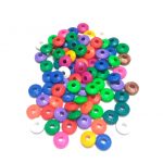 Multicolored PVC Buttons, 50 pcs, Size 2 x 2 cm, Used in Sewing, Scrap Booking, Art & Craft, Decorations etc