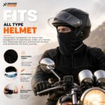 GRAND PITSTOP Helmet Mask (Black - Free Size) | Full Face UV Protection | Outdoor Face Cover | Dust, Wind, Sun Shield | Riding & Hiking Gear | Accessories for Men & Women - Image 4