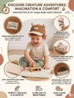 Toddler Baby Baseball Cap - Cute 3D Bear Ears Sun Hat for Boys & Girls - Soft Cotton Adjustable Infant Summer Cap (Size 3 Month to 2 Year) - Image 4