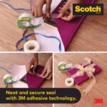 3M Scotch Magic Tape Roll with Refillable Dispenser | 1.9cm x 32.9 meter | Invisible, writable and hand tearable | For school projects, home and office use - Image 8