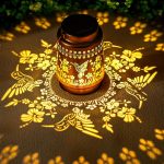 Hummingbird Solar Lanterns Outdoor Waterproof Hanging Solar Lights Gifts for Women Metal Solar LED Lanterns Outside for Garden, Yard, Patio, Lawn, Porch