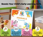 Animals Activity Binder & Busy Book for Toddlers (Ages 1–5) | 1-5 Years | Educational Learning Toy | Velcro Activity Book - Image 2
