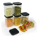 VOLTURI Air Tight Containers for Kitchen Storage (Pack of 6, 1200 ML), Kitchen Storage Box, Airtight Container Set, Fridge Storage Containers for Pulses, Cereals, Grains, Fruits, Vegetables - Image 4
