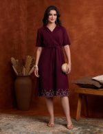 Amazon Brand - Myx Women's Cotton Embroidered Shirt Dress | Below The Knee (Available in Plus Sizes) - Image 2