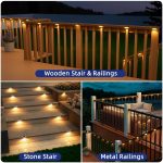 Solar Deck Lights Outdoor, LED Wall Lamp Set of 4, Waterproof Garden Step Lights, Multicolor.2025 - Image 4