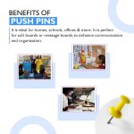 YAJNAS® 100 Pieces Transparent Multicolor Push Pins/Thumb/Tracks Pins & Gem Pins for Notice Boards, Soft Boards, Bulletin Boards, Display Boards—Ideal for Office, Home, School, Shop, Craft Work - Image 7