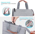 SaleOn Insulated Lunch Bag for Women & Men | Waterproof Soft Cooler Tote | Leakproof, Reusable with Pockets | Thermal Lunch Box for Office, Travel, Picnic (Light Grey) - Image 9