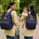 Motherly Patented Baby Diaper Bag Backpack for Moms | Water-Resistant Maternity & Baby Travel Bag with Multiple Pockets | Hospital Bag for Newborn Essentials (Budgetbee, Navy Blue) - Image 2