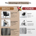 BRISHI Outdoor 4 Seater Sofa Set | Balcony Sofa | Patio Furniture Sets | Conversation Sets | Braid & Rope Garden Sofa Set (Tan-Black) - Image 8