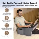 FOVERA Lap Desk Pillow | Height Adjustable, Soft & Comfortable Armrest, Easy to Store | for Working on Laptop, Reading & Gaming | Work from Home Pillow | Perfect for Using on Bed, Sofa & Floor (Grey) - Image 2