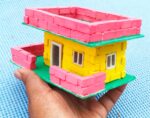 kraft kala Mini Brick Building Kit, DIY Construction House Model Set with Bricks, Educational Construction Toy - Image 2