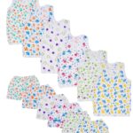 Shyamcollections Baby Boy & Girl Cartoon Print Sleeveless Soft Cotton Casual Vest T-Shirts with Shorts Dress for Summer Wear Kids Infant Toddler New Born Baby Clothes (Set of 6) (9-12 Months)