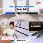 Reynolds AEROSLIM Ball Pen SET - 70 PENS (60 BLUE, 5 Black, 5 Red) | PEN WITH COMFORTABLE GRIP |BALL PENS FOR WRITING | PEN FOR STUDENTS & OFFICE STATIONERY | 0.7 mm TIP SIZE - Image 5