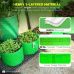 Anandi Green's HDPE UV-Protected 260 GSM Round Green Colour Plant Bags Suitable for Terrace and Vegetable Gardening 9X6 Inch Pack of 10 - Image 5