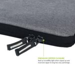 Dynotrek Dilus 15.6 inch Laptop Sleeve Case Pouch, with Double Handle Shockproof Protective Cover, Accessory Pocket, Briefcase Carrying Computer Hand Bag, HP, ASUS, Dell, Lenovo, Acer -Grey | Shockproof - Image 4