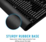 DC Anti-Slip Keyboard Pad with Office Software Excel Shortcuts Mousepad, Clear Extended Large Cheat Sheet Mouse Pad, Keyboard Mouse Pad for Office & Home(Keyboard Cleaner Brsh)80x30cm - Image 6