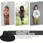 THE BOW TIE HOUSE Modern Dapper Fedora hat for Kids - Vintage Western Formal Style-Beige(1-6 Years) - Image 5